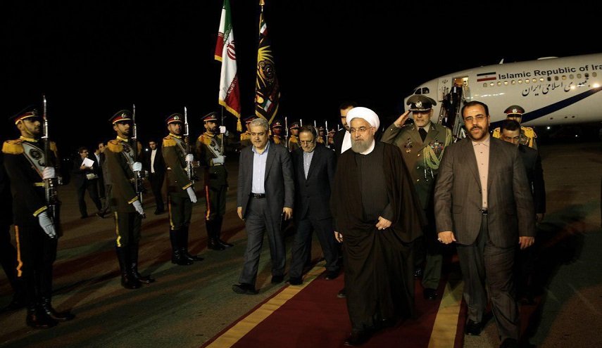 الرئيس روحاني يصل طهران اثر اختتام قمة سوتشي الثلاثية