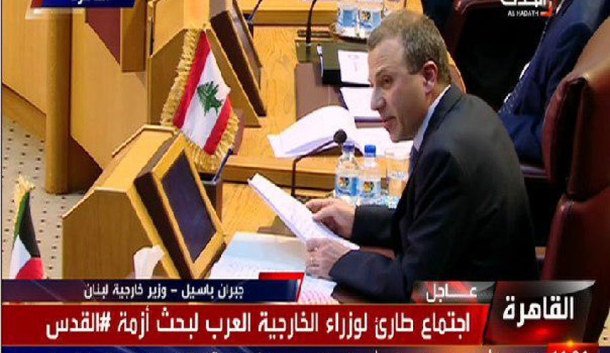 درخواست وزير خارجه لبنان از كشورهای عربی برای اعمال تحريم های اقتصادی بر ضد آمريكا