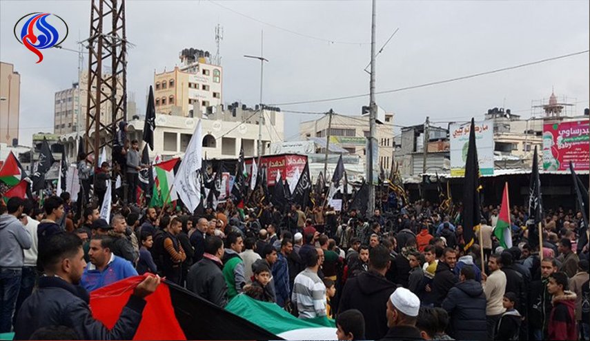 راهپیمایی میلیونی قدس در غزه در اعتراض به تصمیم ترامپ برای قدس