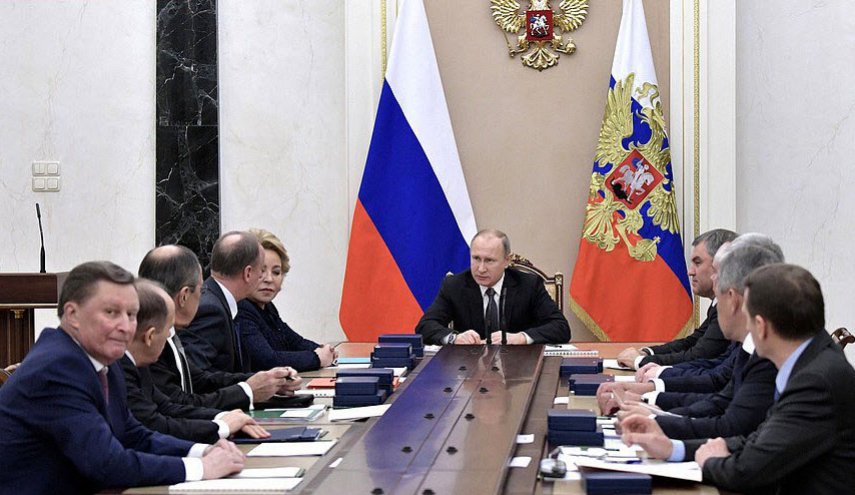 نشست پوتین با اعضای شورای امنیت ملی روسیه درباره تحولات سوریه و خاورمیانه