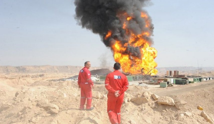 آتش‌سوزی چاه نفتی رگ سفید خاموش شد

