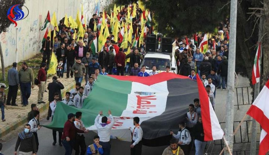 بالصور... مسيرة عند الحدود اللبنانية الفلسطينية تضامنا مع القدس