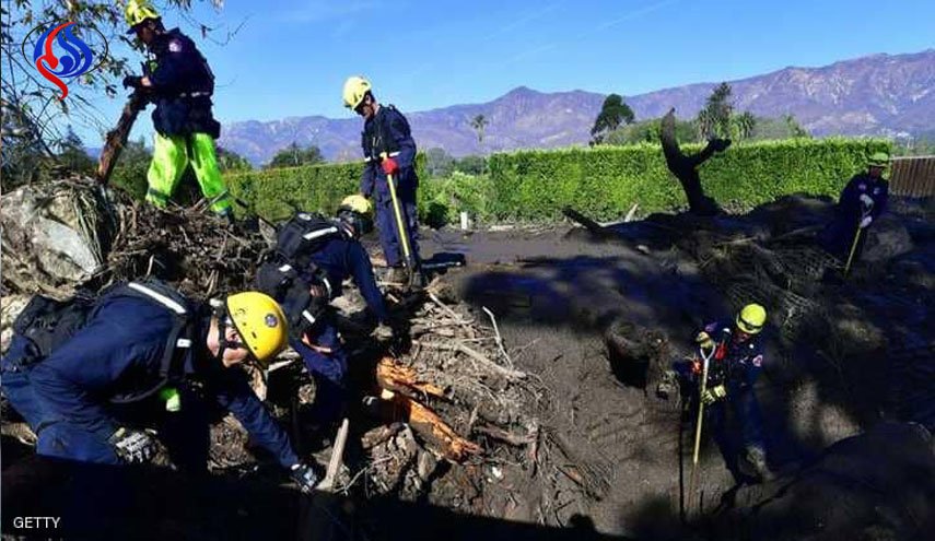 ارتفاع عدد قتلى الانهيارات الطينية في كاليفورنيا