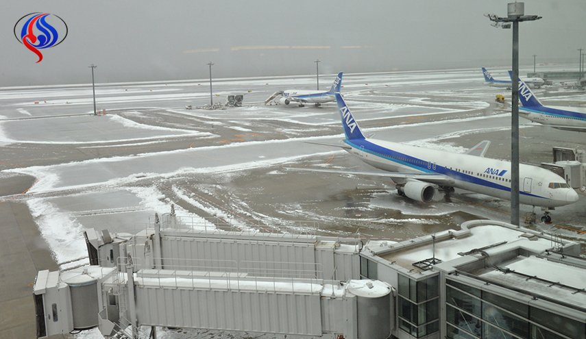 لغو 250 پرواز در ژاپن به دلیل بارش برف و یخبندان
