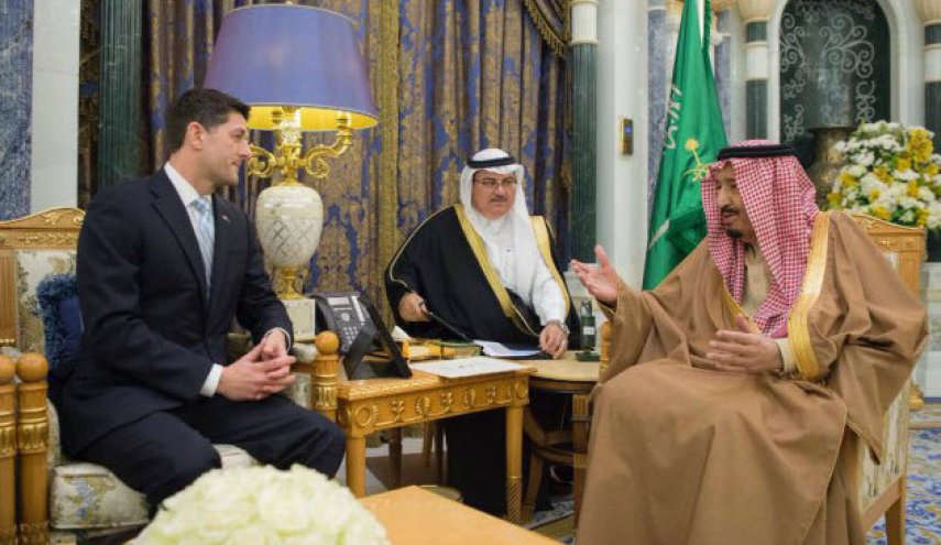 دیدار شاه عربستان و رئیس مجلس نمایندگان آمریکا در ریاض