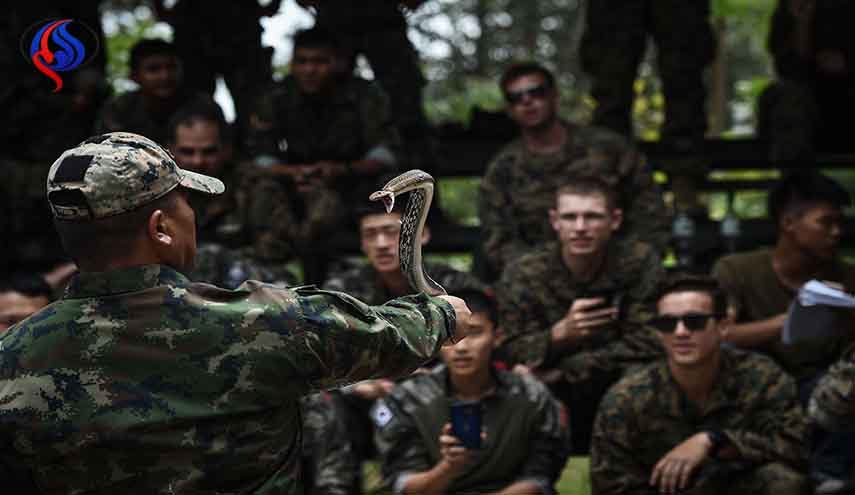 بالصور.. جنود أمريكيون يشربون دماء الثعابين خلال تدريبات عسكرية