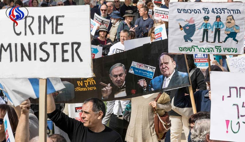 المستوطنون يتظاهرون للاسبوع الرابع ضد فساد نتانياهو
