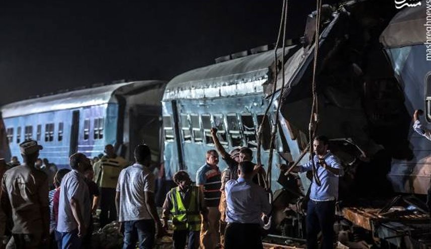 برخورد دو قطار در مصر ۱۶ کشته و ده‌ها زخمی بر جای گذاشت