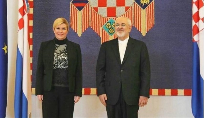 دیدار ظریف با رئیس جمهور کرواسی