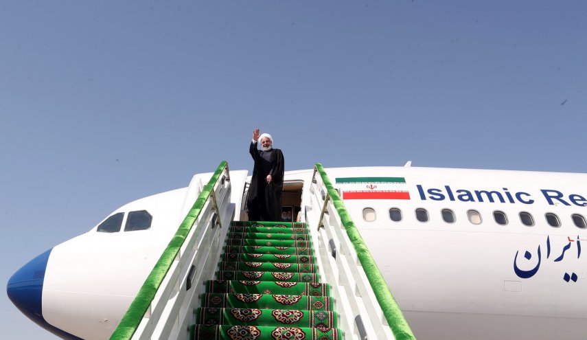 روحانی ترکمنستان را به مقصد باکو ترک کرد