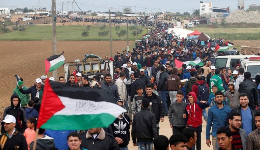 خروش حماسی ساکنان غزه برای شرکت در مراسم دومین جمعه راهپیمایی بازگشت