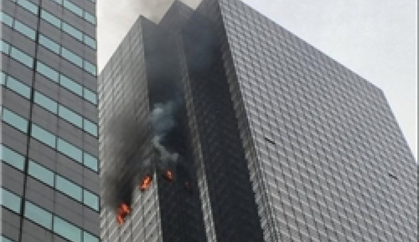 برج ترامپ آتش گرفت 