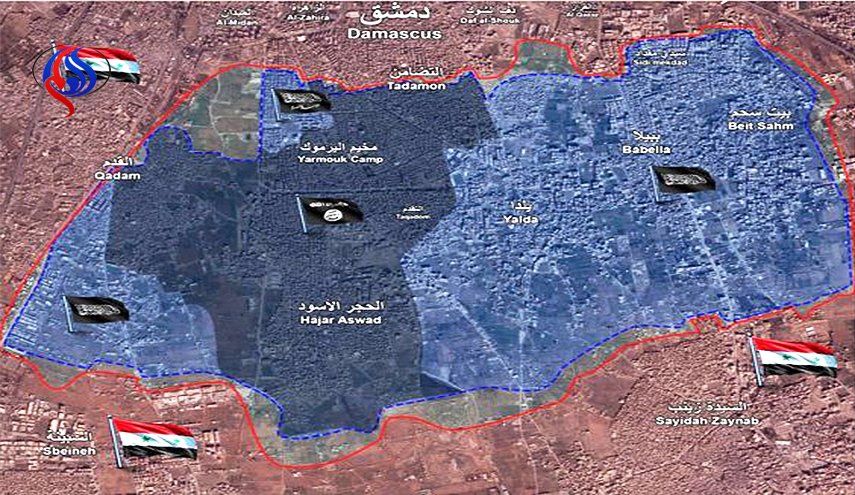 بالخريطة.. الواقع الميداني الحالي في منطقة جنوب دمشق