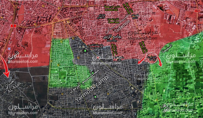 الجيش يتقدم جنوب دمشق والإرهابيون لا حول ولا قوة
