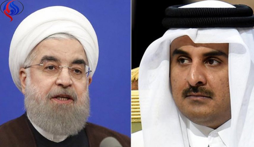 أمير قطر يشكر إيران على دعمها بلاده بالأزمة الخليجية