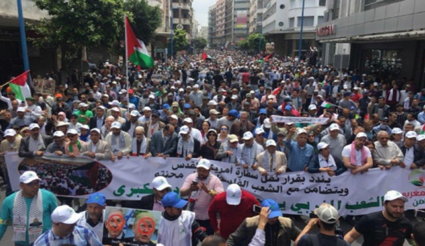 تصاویر؛ تظاهرات گسترده ضد صهیونیستی در مغرب

