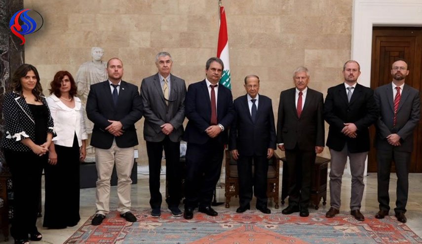 دیدار هیأتی اروپایی با رئیس‌جمهور لبنان