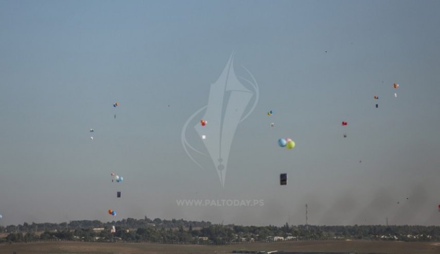 19 حريقا بمستوطنات غلاف غزة بفعل البالونات حارقة
