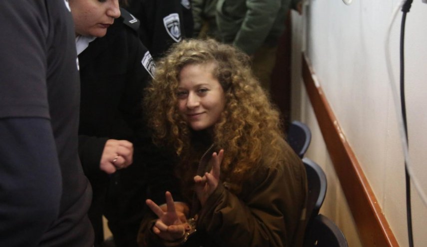 «عهد التمیمی» دختر مبارز فلسطینی، آزاد شد