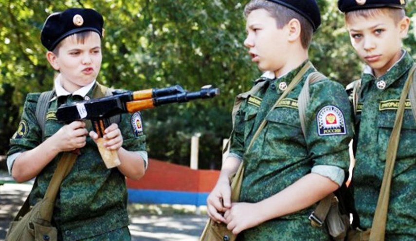 کودکان سوری در روسیه آموزش نظامی می‌بینند
