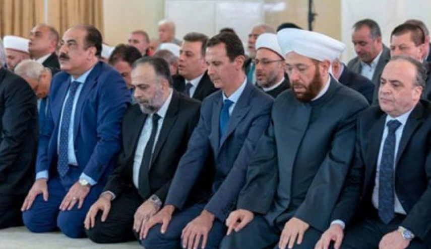 بشار اسد نماز عید قربان را در دمشق به جا آورد