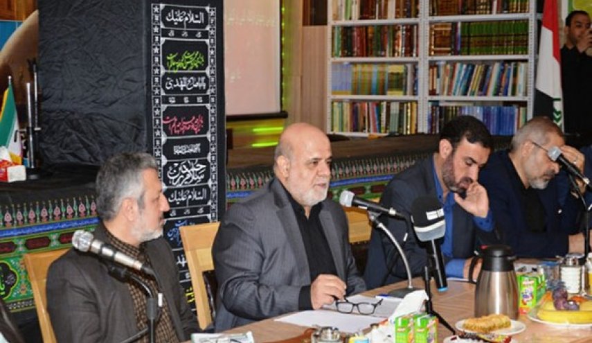 السفير الايراني: أیاد خفیة تحاول بث الفرقة بین الشعبین الإیراني والعراقي
