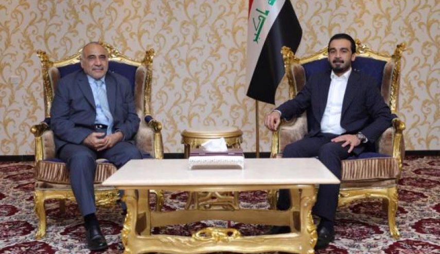 الحلبوسي وعبد المهدي يشددان على تشكيل الحكومة العراقية
