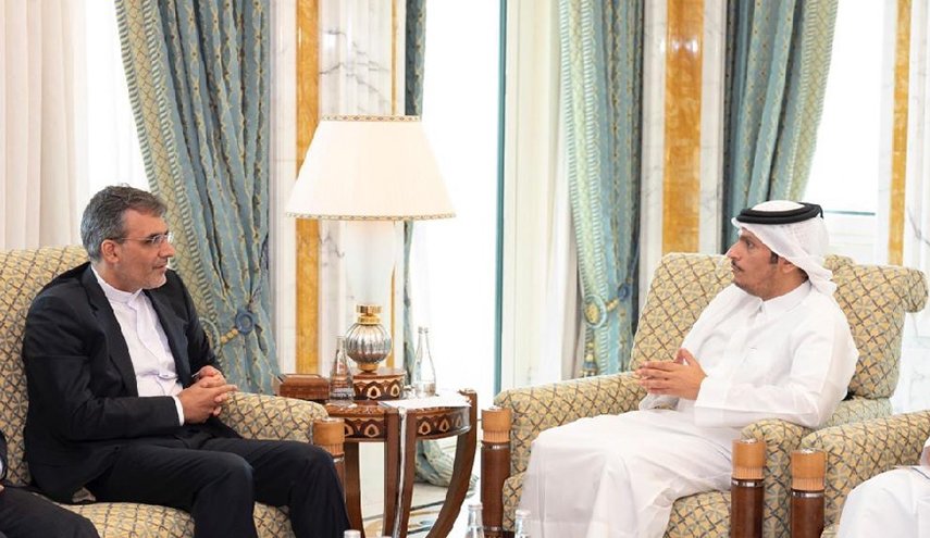 جابري أنصاري ووزير الخارجية القطري يبحثان الأوضاع السورية واليمنية