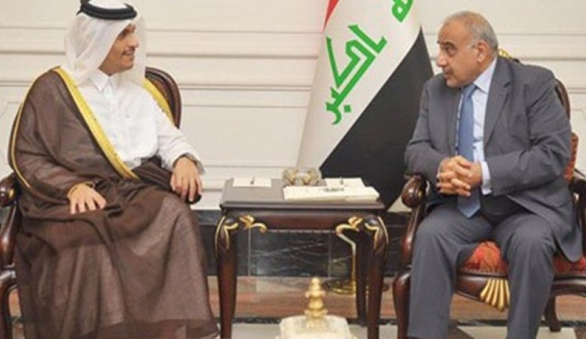دیدار وزیر خارجه قطر با نخست‌وزیر، رئیس‌جمهور و رئیس پارلمان عراق