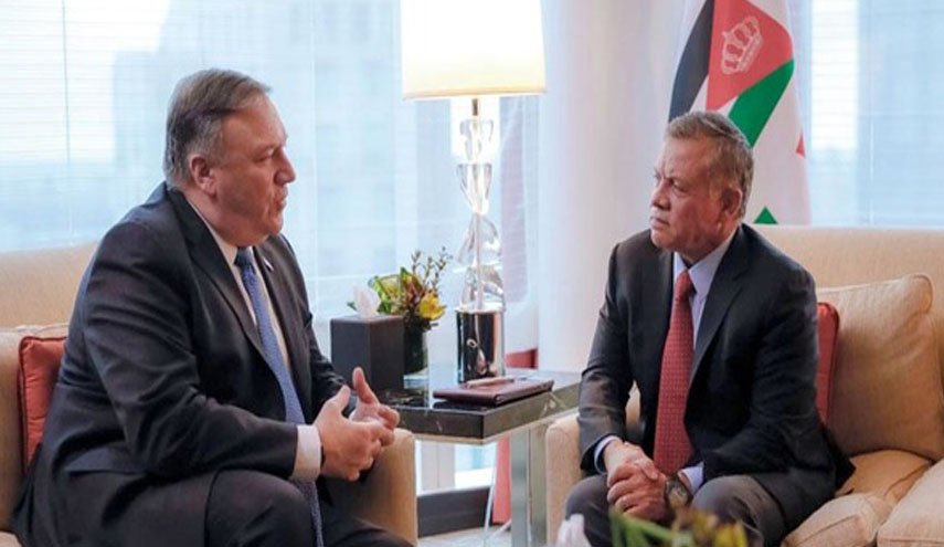 شاه اردن با وزیر خارجه آمریکا دیدار کرد