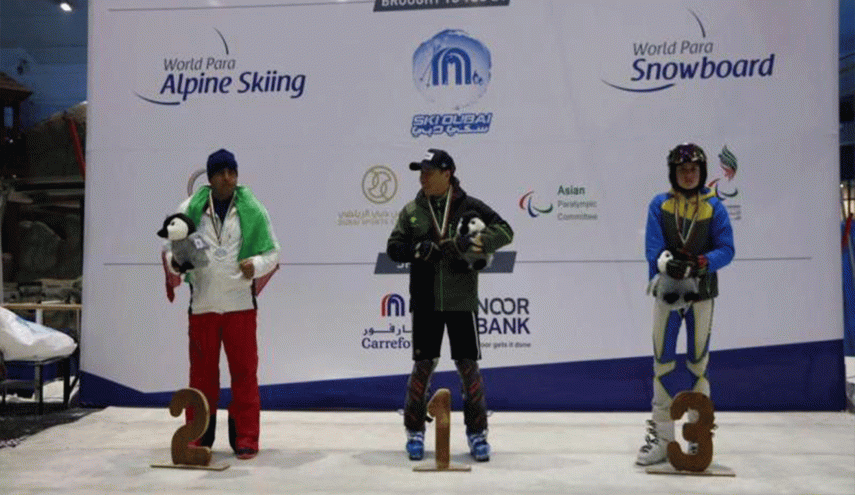 ایران تحرز المركز الثاني في مسابقات التزلج الثنائي العالمیة للمعاقین