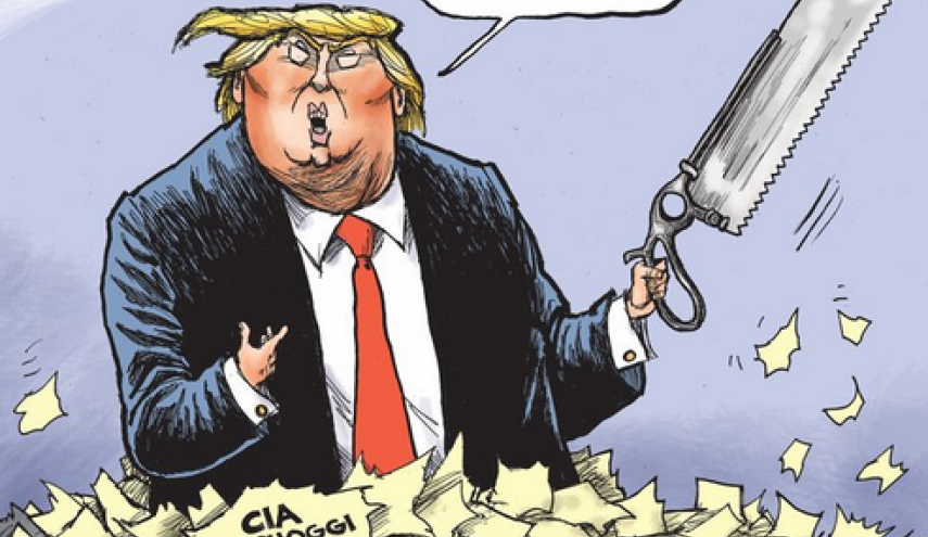 كاريكاتير يسخر من تعامل ترامب مع تقرير CIA بشأن خاشقجي