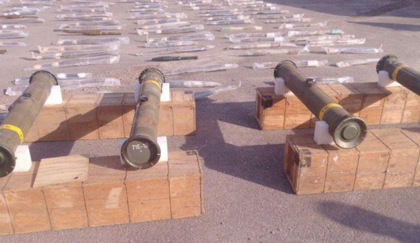 کشف موشک‌های آمریکایی «تاو» در مقرهای تروریست‌ها در جنوب سوریه +تصاویر