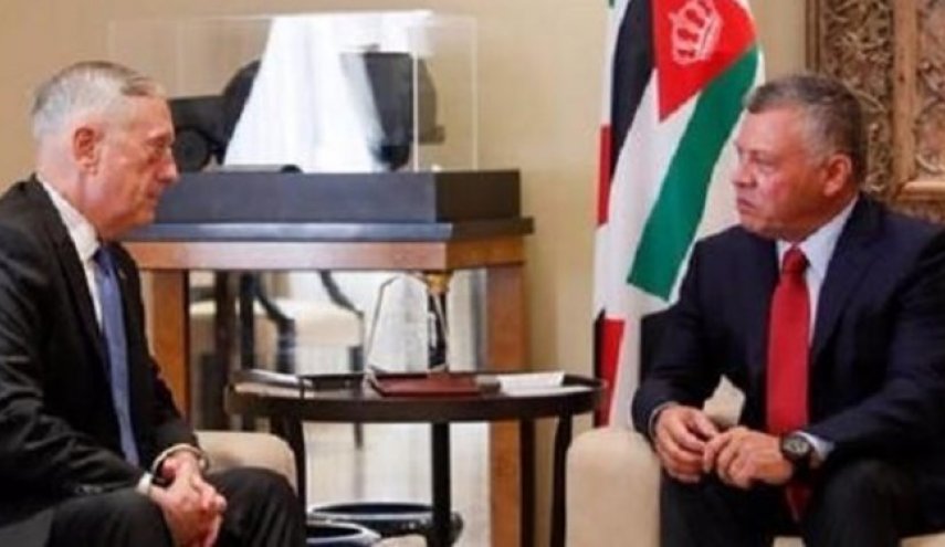 دیدار شاه اردن با وزیر دفاع آمریکا