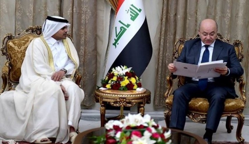 دعوت رسمی امیر قطر از رئیس‌جمهور عراق برای سفر به دوحه
