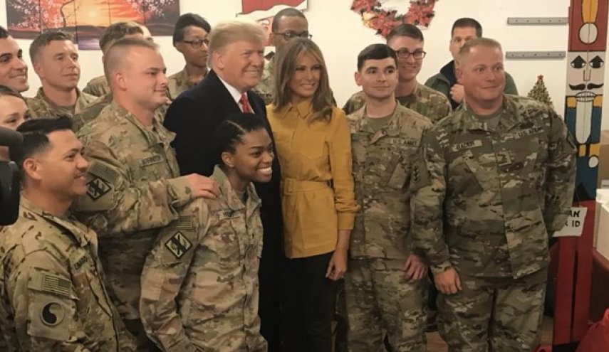 ترامپ در سفری اعلام‌نشده وارد عراق شد