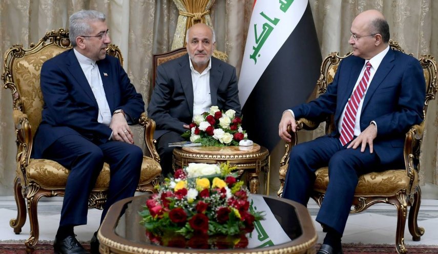 الرئيس العراقي يؤكد ضرورة تنمية العلاقات مع ايران