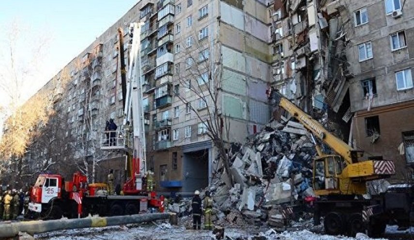  حادث انهيار المبنى السكني في روسيا..بوتين عزى ذوي الضحايا