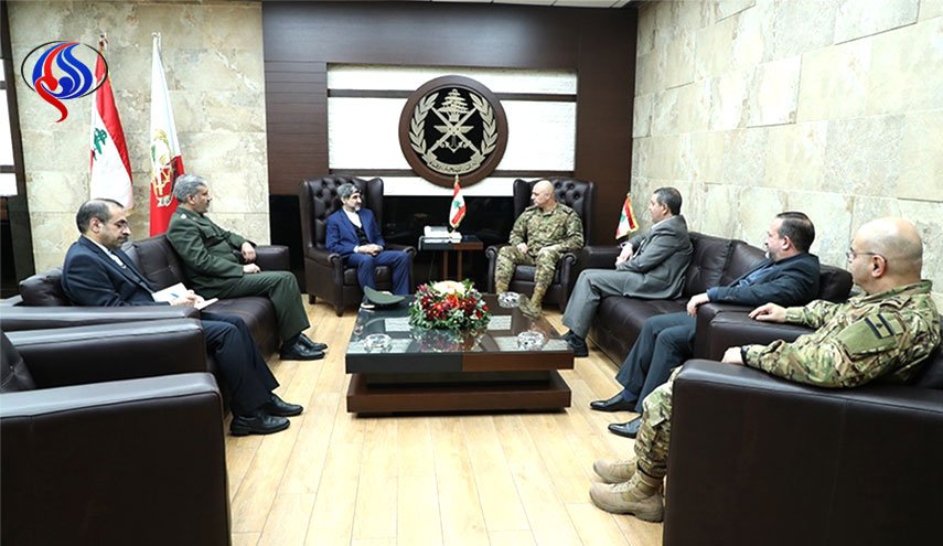 دیدار سفیر ایران در لبنان با فرمانده ارتش این کشور