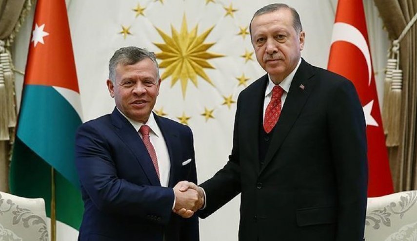 توافق رئیس‌جمهور ترکیه و شاه اردن درباره توسعه همکاری اقتصادی
