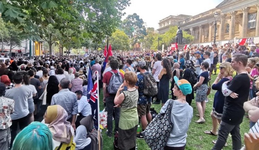 تظاهرات ضد اسلام‌هراسی استرالیایی‌ها در ملبورن
