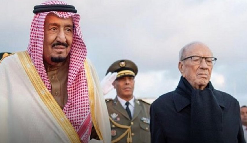دیدار شاه سعودی با رئیس‌جمهور تونس
