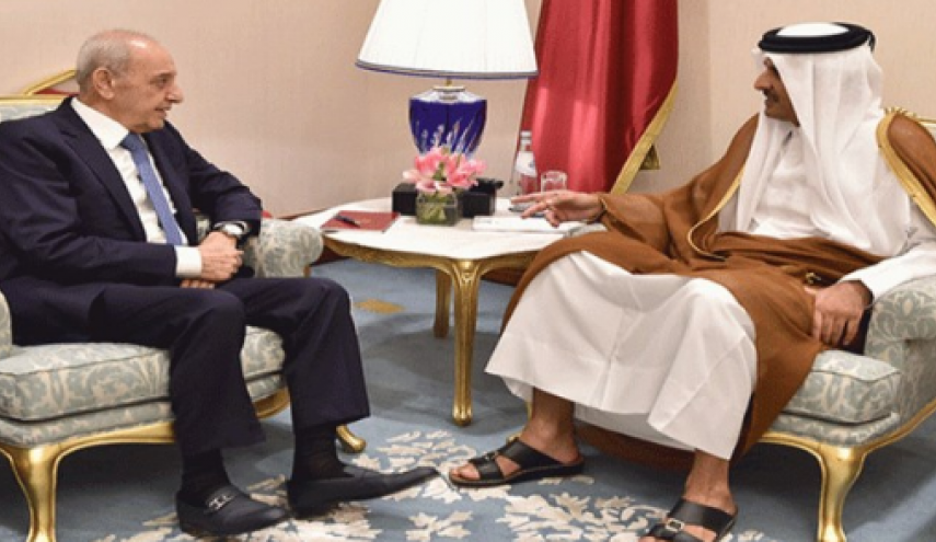 دیدار رئیس‌ پارلمان لبنان با همتای ایرانی و امیر قطر
