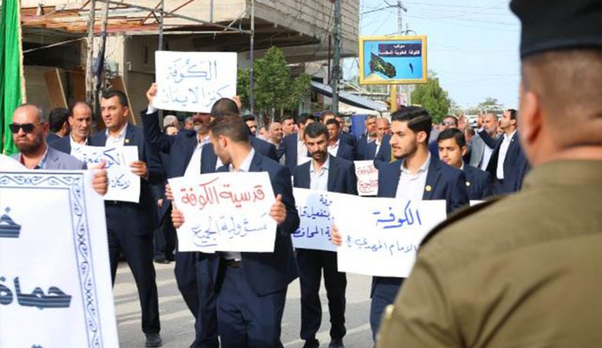تظاهرات في النجف ومطالبة باقرار قانون ‘قدسية’ المحافظة
