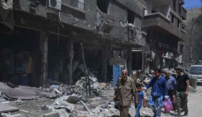 کشف انبار سلاح داعش در اطراف اردوگاه الیرموک در دمشق
