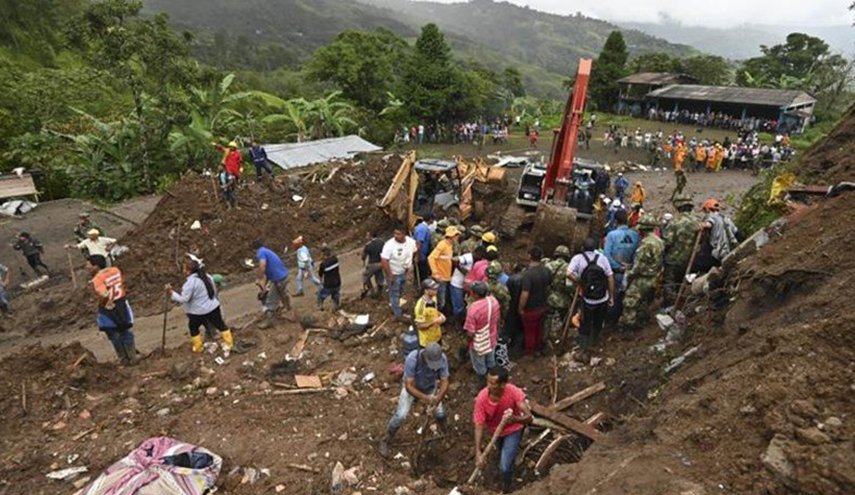 28 قتيلا في انهيار أرضي في كولومبيا