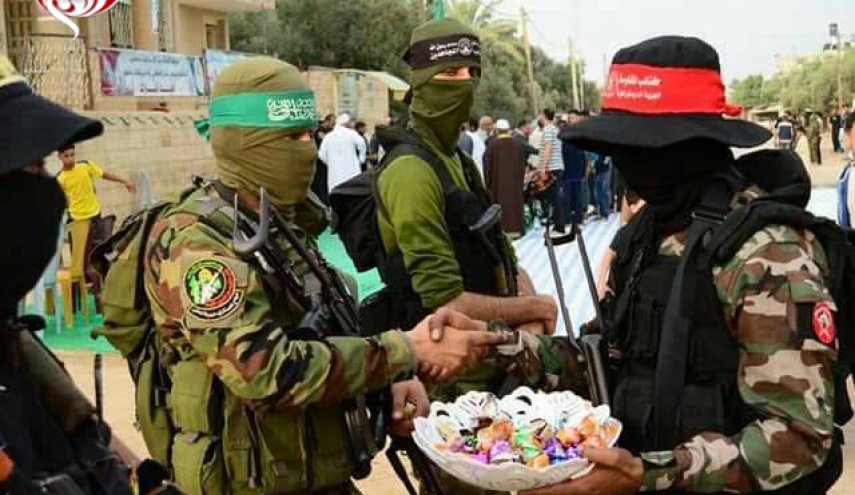 تبریک عید فطر به سبک مقاومت فلسطین + تصاویر 