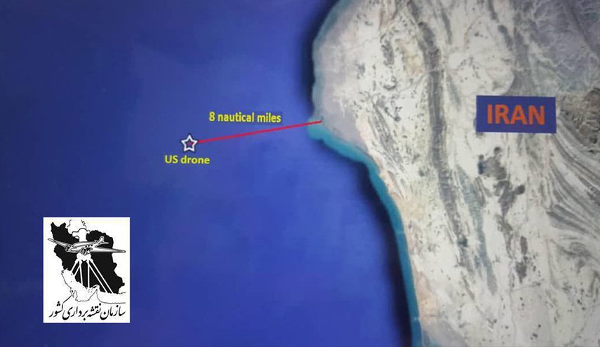 منظمة الخرائط تؤكد سقوط الطائرة داخل الاجواء الايرانية
