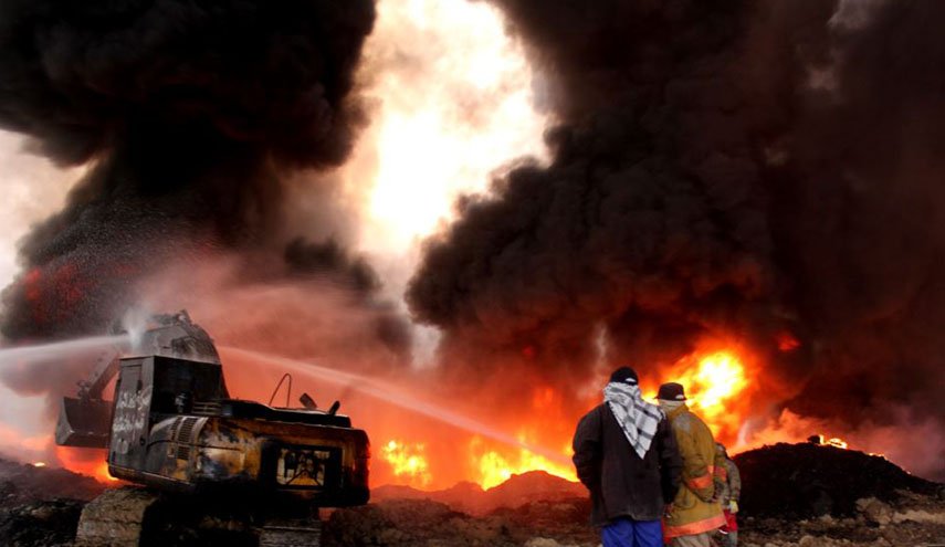 اقتراب حريق كبير من حقول النفط في شمال العراق