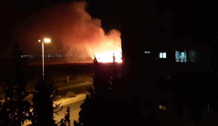 بالصور..حريق ضخم في جنوب دمشق